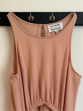 Juicy Couture Peach Sleeveless Ruched Waist Tank